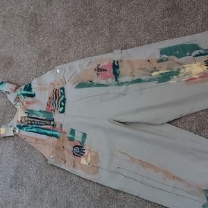 Sarah hand painted originals overalls xl dickies